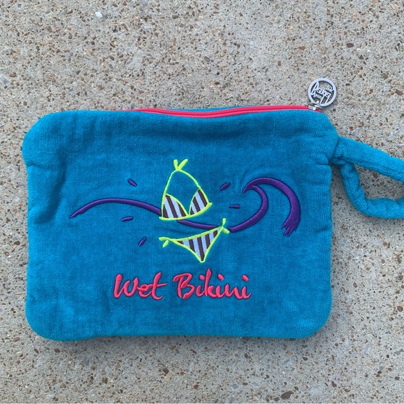 Henri Bendel Blue Wet Bikini Bag - Picture 1 of 4